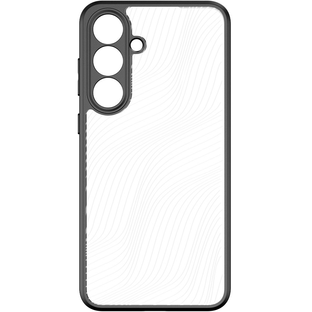 Etui Dux Ducis AIMO do Galaxy S25 FE, przezroczyste z czarną ramką